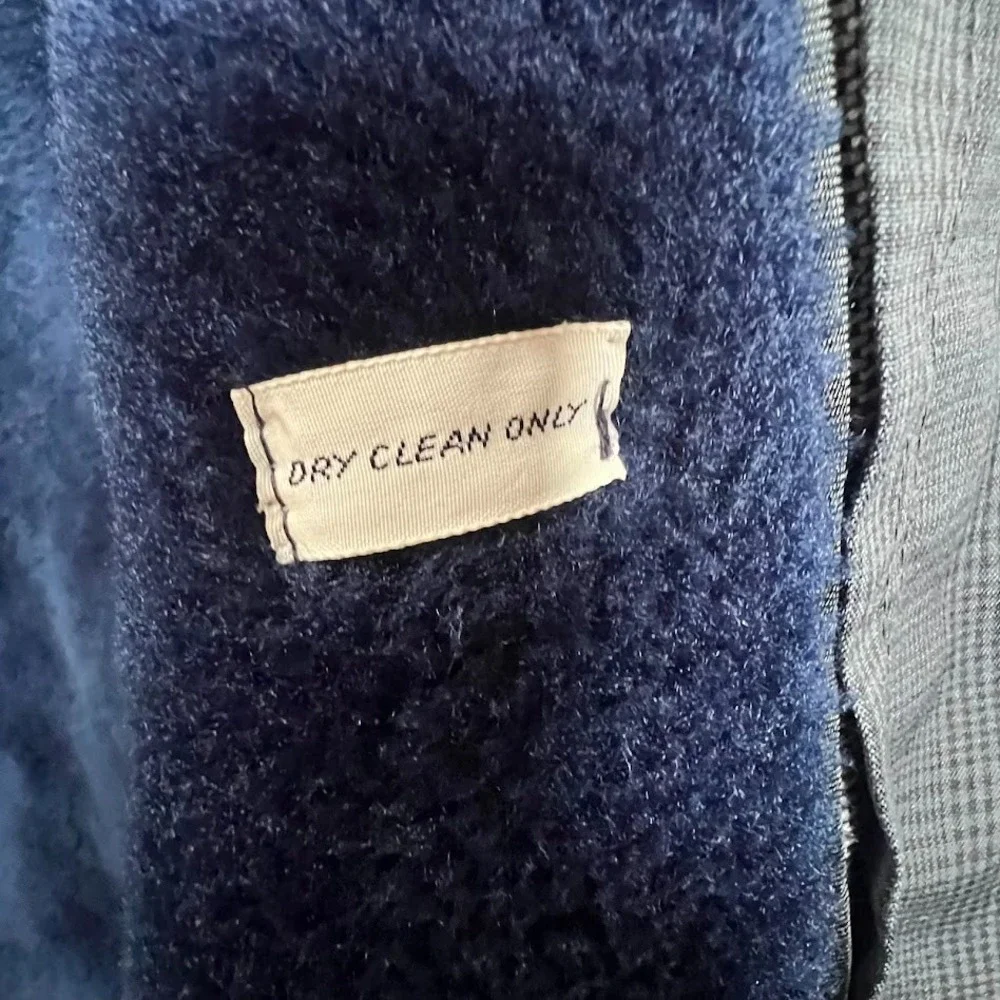 Vintage 1970s Towncraft Penn Prest Glen Plaid Car Coat Zip Out Liner‎ 42R Gray